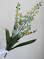Штучна орхідея Онцидіум — 70 см ( блакитна, танцююча лялька), фото 9