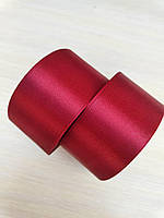 Атласна стрічка бордовий 5 см 33 м