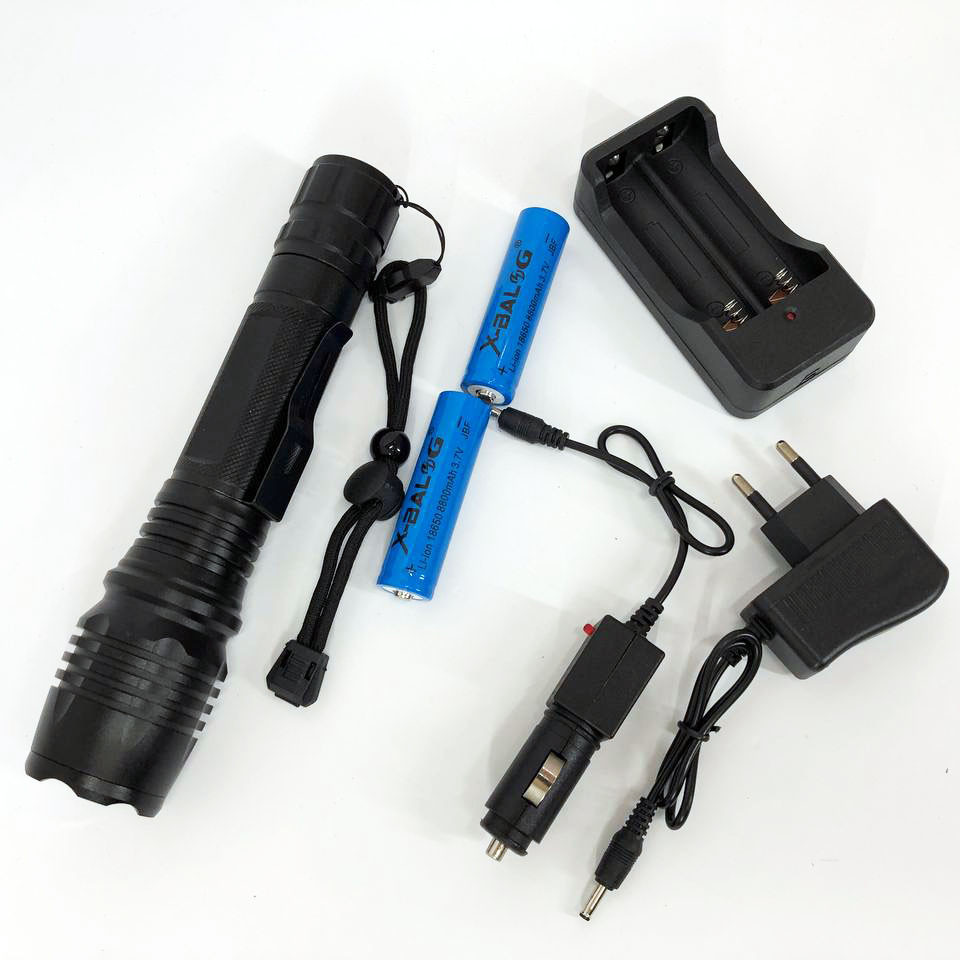 Ліхтар протиударний водонепроникний, Тактичний ліхтар з діодом Потужний світлодіодний FB-18, фото 1