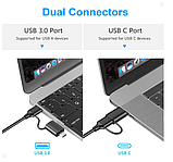 Зчитувач SD-карт, адаптер Beikell 4-в-1 з двома роз'ємами USB C та USB 3.0, адаптер для зчитування 4 карт пам'яті одночасно, фото 4