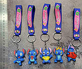 Мультяшний брелок Ліло та Стіч Lilo & Stitch Дісневий силіконовий брелок тримач для ключів, підвіска для сумки