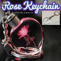 Светящийся брелок Rose Keychain подарочная упаковка