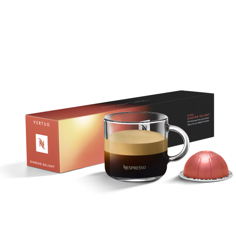 Кава в капсулах Nespresso Vertuo Gingseng Delight з екстрактом женьшеню (10 капсул)