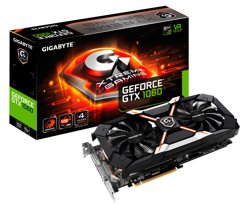 Відеокарта GeForce GTX 1060 6GB Gigabyte Xtreme Gaming (GV-N1060XTREME-6GD) Б/В