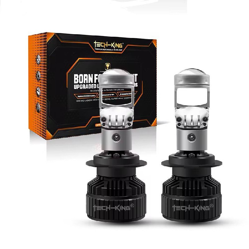 LED лампи H7 з лінзою 12v 100w 16000lm (комплект 2-шт). Світлодіодна лампа h7 ближнє світло з СТГ (міні лінза)