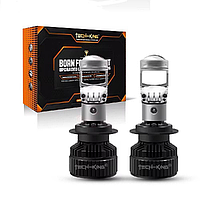 LED лампи H7 з лінзою 12v 100w 16000lm (комплект 2-шт). Світлодіодна лампа h7 ближнє світло з СТГ (міні лінза)