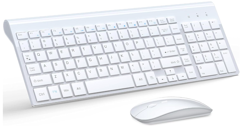 Бездротова клавіатура та миша TopMate 2.4G для ПК/ноутбука/Windows/Mac - білий