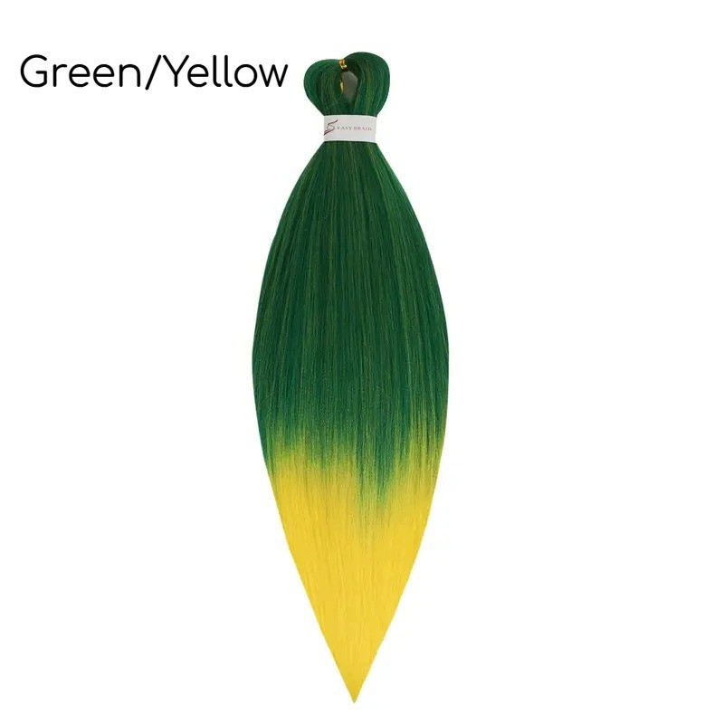 Канекалон Easy Braid Green/Yellow зелено-жовтий, фото 1