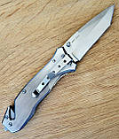 Ніж складний Rescue Silver Tanto, 440С, танто, стропоріз, склобій, сталь, фото 8