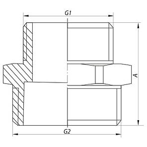 Ніпель редукційний 3/8 "x1 / 2 '' Чехія KR.N0406, фото 3