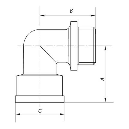 Кут 1'' НВ Чехія KR.L10MF, фото 2