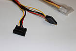 Кабель перехідник Molex-SATA живлення x 2, фото 4