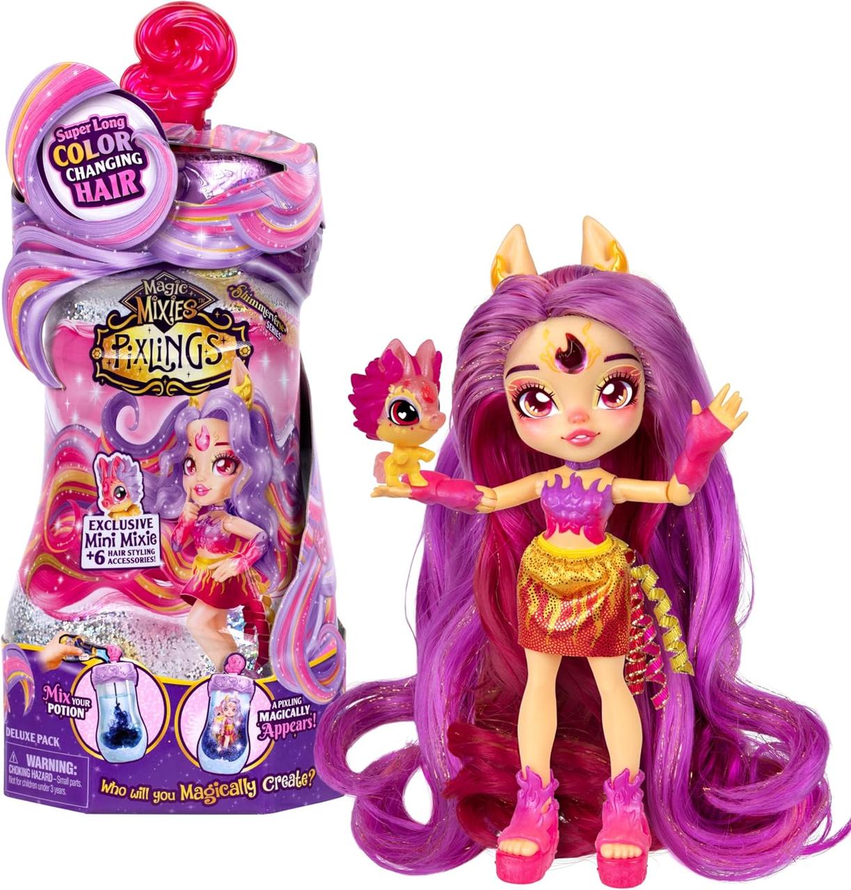 Лялька-сюрприз Пікслінг Піппа Вогняний Кінь Magic Mixies Pixlings Shimmer Reveal Pippa The Firehorse (15700)