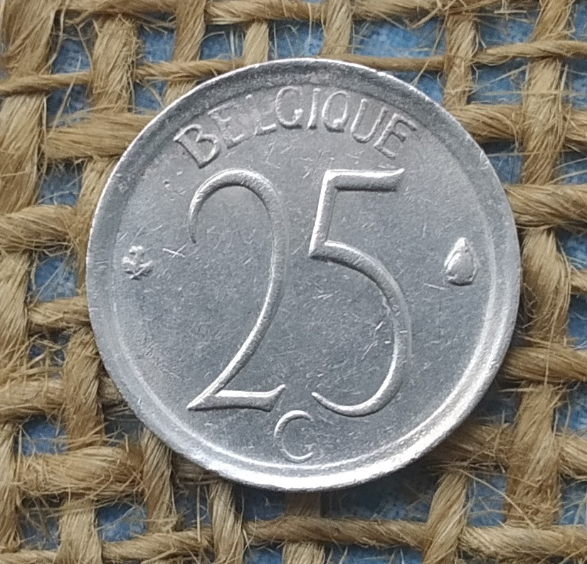 25 сантимiв 1970 року. Бельгiя