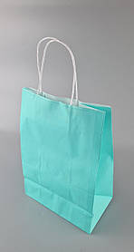 Пакет с ручками бумажный 28*19*11,5 ЗЕЛЕНЫЙ (25 шт)