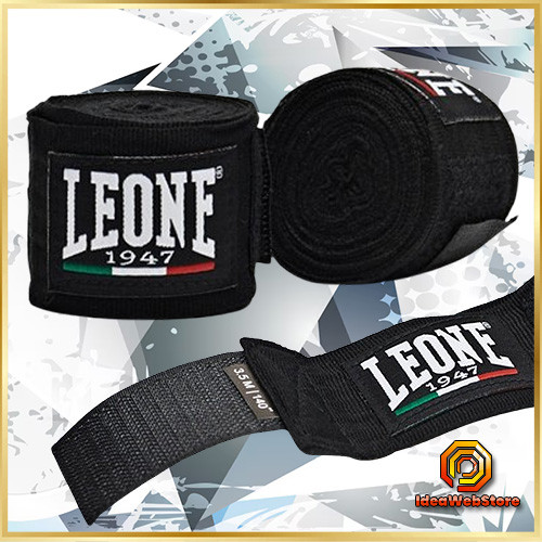 Бинти спортивні для боксу / Бинти для мма Leone Black 2,5 м