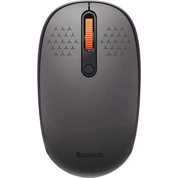 Бездротова миша Baseus F01A USB 2.4 ГГц 1600 DPI, тиха, сірий колір, для комп’ютера та ноутбука