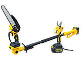 Набір 3в1 АКБ DeWalt 36V 6А зі змащенням ланцюга (Пила DCM160HN + Секатор DCMPP540P1 Digital + штанга 3 м), фото 6