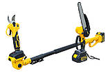 Набір 3в1 АКБ DeWalt 36V 6А зі змащенням ланцюга (Пила DCM160HN + Секатор DCMPP540P1 Digital + штанга 3 м), фото 5