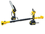 Набір 3в1 АКБ DeWalt 36V 6А зі змащенням ланцюга (Пила DCM160HN + Секатор DCMPP540P1 Digital + штанга 3 м), фото 8