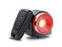 Беспроводная вело сигнализация с пультом и гудком "ANTUSI" CICADA A8 Pro с встроенным габаритом COB диоды