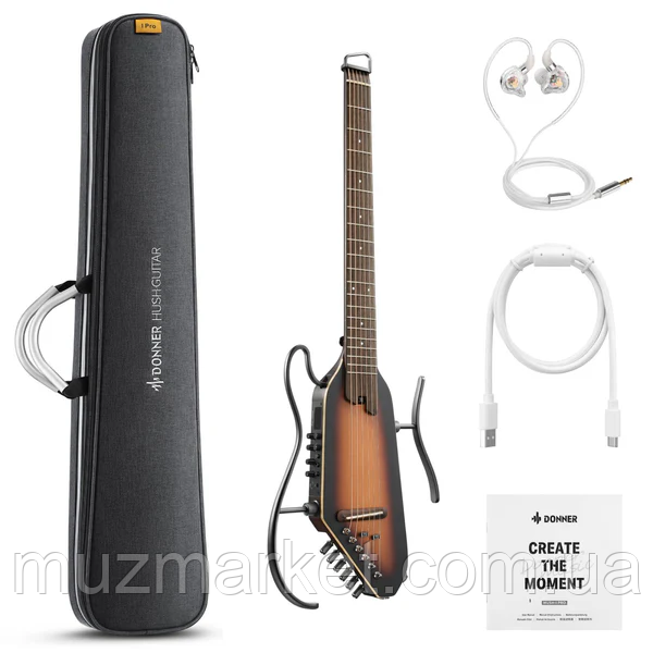 Silent гітара Donner HUSH-I PRO Sunburst
