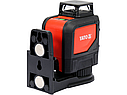 Самовирівнюючий 5 ліній лазер 360° із зеленим променем з аксесуарами та штативом 1.5 м YATO YT-30440, фото 5