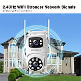 Зовнішня Wi-Fi IP-камера SZSINOCAM 720P з подвійним об’єктивом, кольоровим нічним баченням, AI-відстеженням руху, фото 4