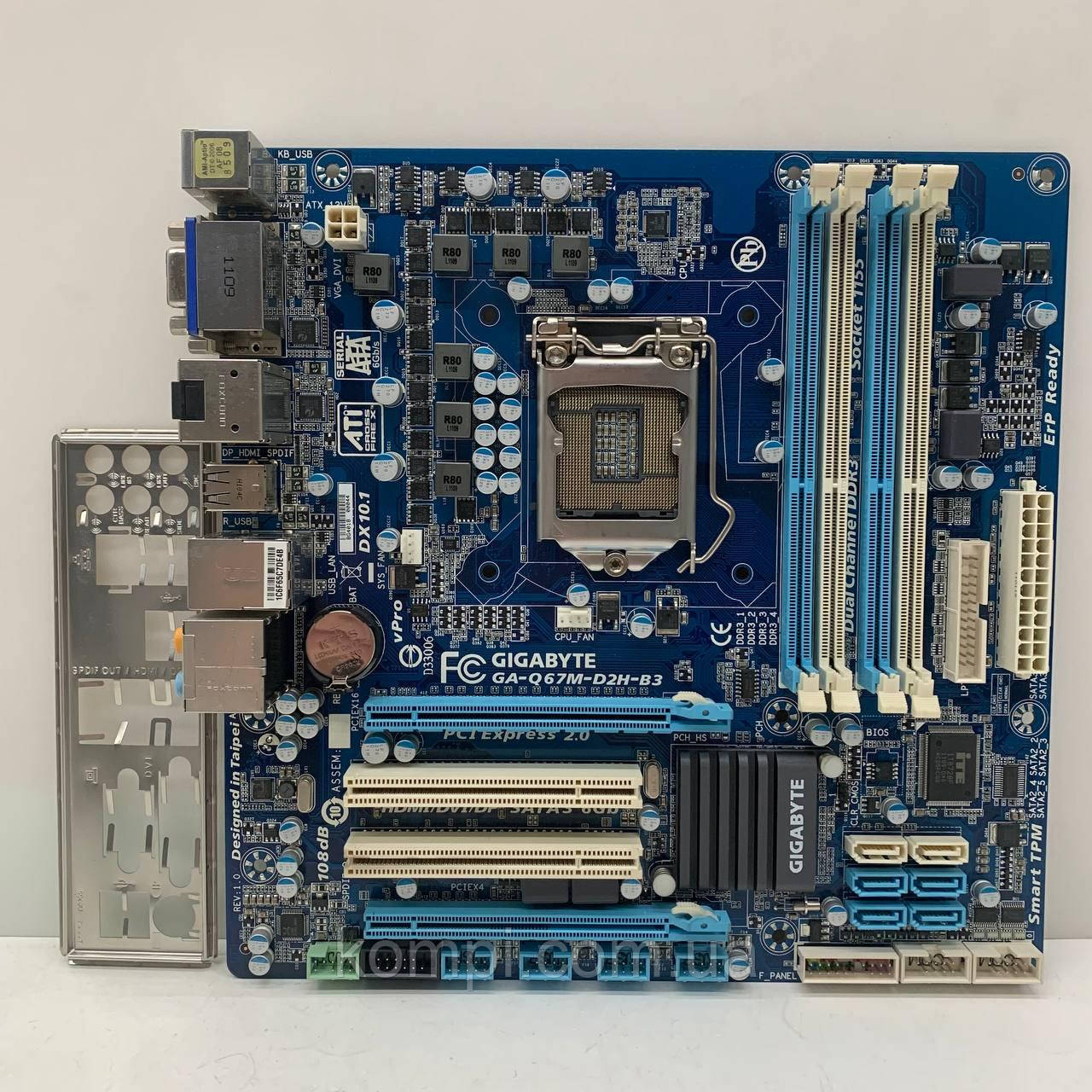 Материнська плата s1155 GIGABYTE GA-Q67M-D2H (Socket 1155, Q67, DDR3, б/у)