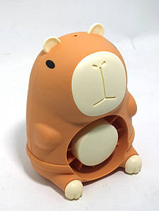 Міні-вентилятор Capybara HQ66-32 Капібара з LED-підсвічуванням, на акумуляторі