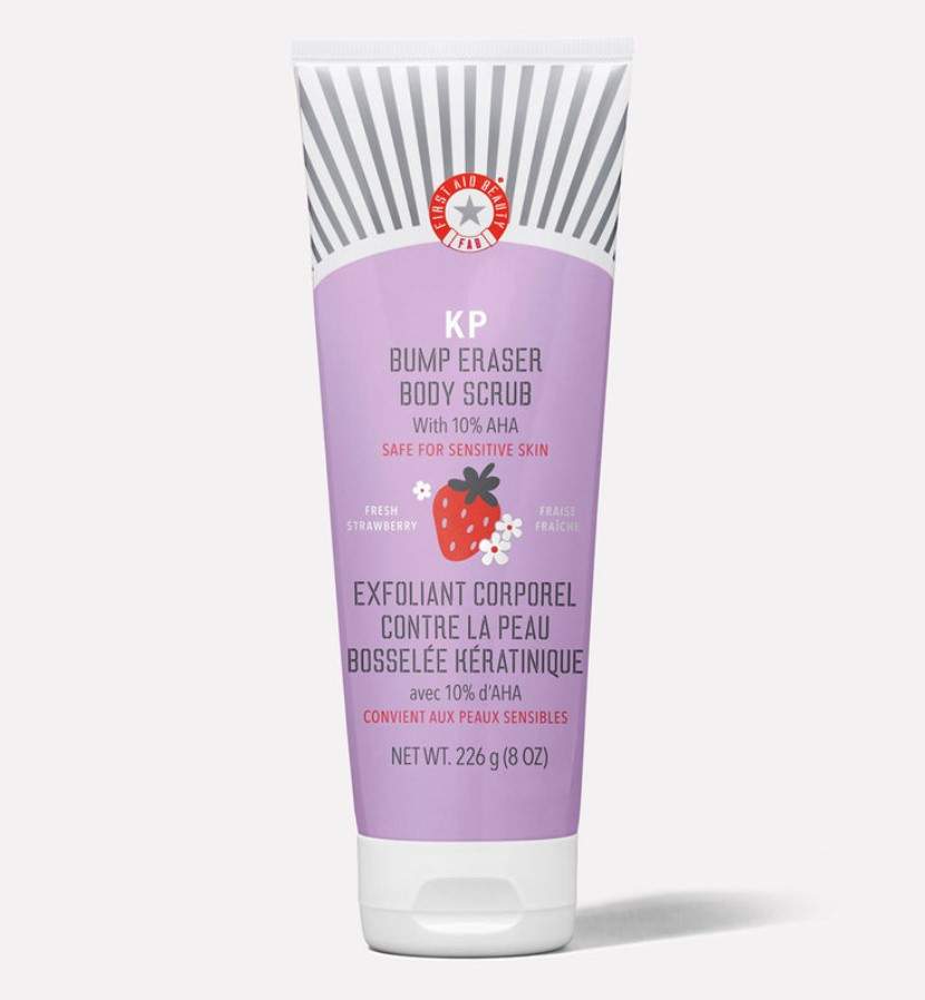 Скраб для тіла FIRST AID BEAUTY KP Bump Eraser Body Scrub with 10% AHA Fresh Strawberry- 226г, фото 1