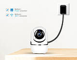 WiFi IP-камера YCC365Plus 3Мп з автостеженням, нічним баченням, поворотом 360°, двостороннім аудіо, підтримкою TF-карти (чорна), фото 10