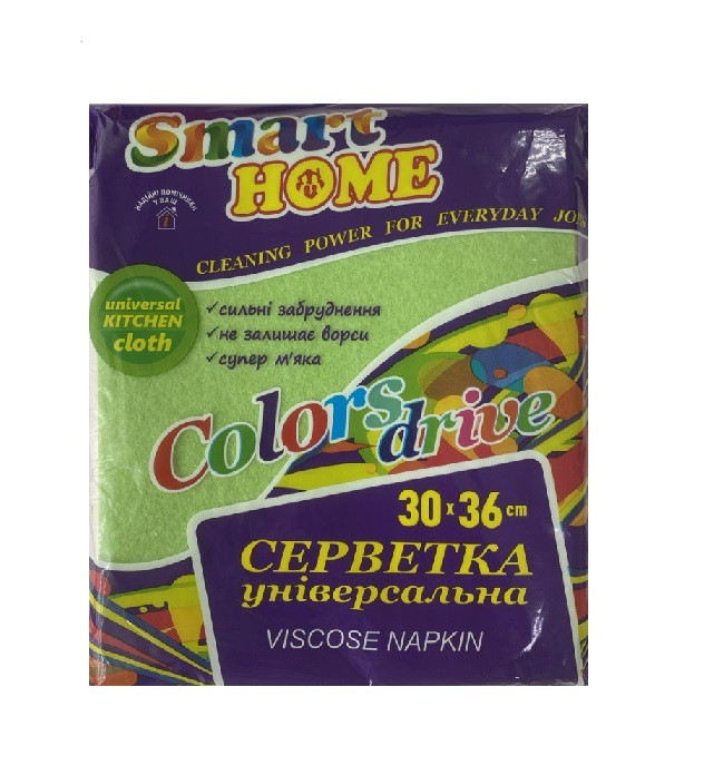 Серветка віскозна Smart Home Colors Drive 5 шт, фото 1