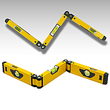 Будівельний багатофункціональний складний вимірювач рівня Profter 600мм 3-х рівневий алюмінієвий рівень, фото 10