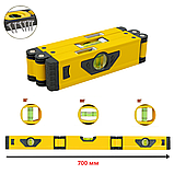 Будівельний багатофункціональний складний вимірювач рівня Profter 600мм 3-х рівневий алюмінієвий рівень, фото 6