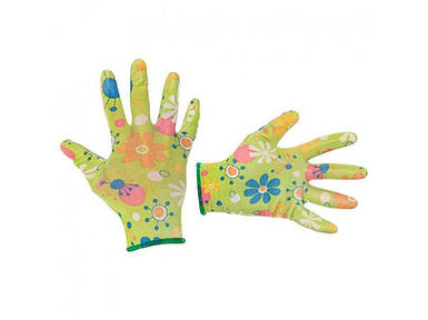 Перчатки робочі 8(M) нітрилові садові зелені SP-0163 ТМ INTERTOOL FG