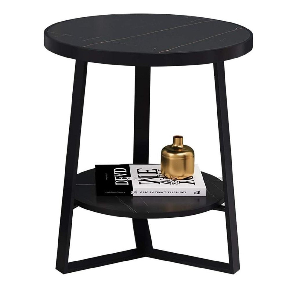 Стіл журнальний Modern Home 2 яруси 40 х 40 х 55 см (M50292-BL) Чорний