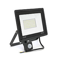 TU  TU Прожектор LED c датчиком движения Ritar ZB-PGGY-50W, 50W, SMD2835, IP65, 4000Lm, 6500K (100%),  Ra>70, 182*146*40mm, Black