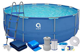 Басейн каркасний великий для подвірʼя Avenli 450х122см комплект 18в1