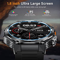 UWatch Розумний смарт годинник Smart Surf X Pro Black Rubber, 2 ремешка, фото 5