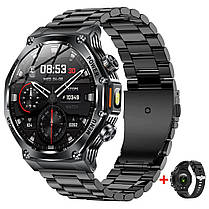 UWatch Розумний смарт годинник Smart Surf X Pro Black Steel, 2 ремешка, фото 2