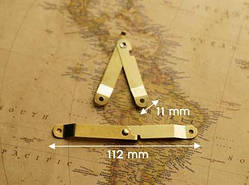 Петля спрямовуюча з обмежувачем. Колір "золото". 112х11мм / Петля спрямовуюча з обмежувачем. Колір "золото". 112х11мм