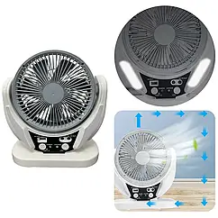 Портативний настільний вентилятор FAN-606 4в1 із сонячною панеллю компактний