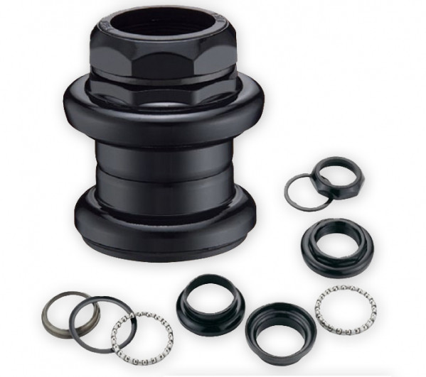 Кермова колонка 1-1/8" VP VP-MH501, нарізна, d 25.4/34/30, 26 TPI, підшипники сепараторні, сталева