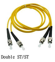 Подвійний оптико-волоконний з'єднувальний кабель одномодовий ST-ST, 1 метр