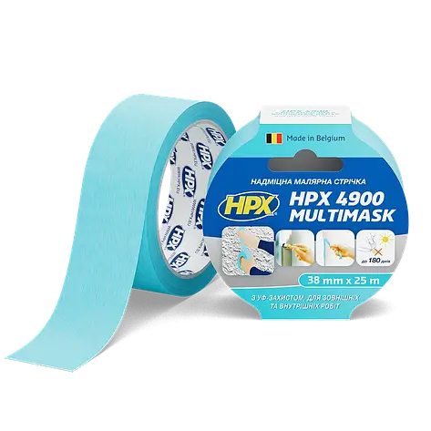 HPX Стрічка малярська MULTIMASK 120C 38 мм * 25 м EW3825, фото 1