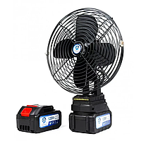 Вентилятор бездротовий VAP-8-1 FK-VL-801 метал 8" (2 акумулятори) 21V Чорний