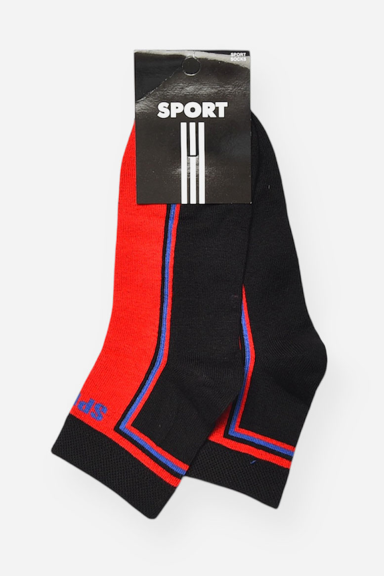 Шкарпетки жіночі демісезонні чорно-червоного кольору р.36-41 202806S, фото 1