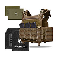 Бронежилет 5–го класу Striker pack MPS М8 PRO + Бронеплити + балістичні пакети захист боків 1 класс ДСТУ Coyot (1081025-1-c) DS