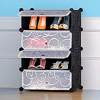 Модульна пластикова шафа для взуття,37x37x90 см,MP A1-4 DS